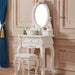 Chic European Minimalist Makeup Vanity Table