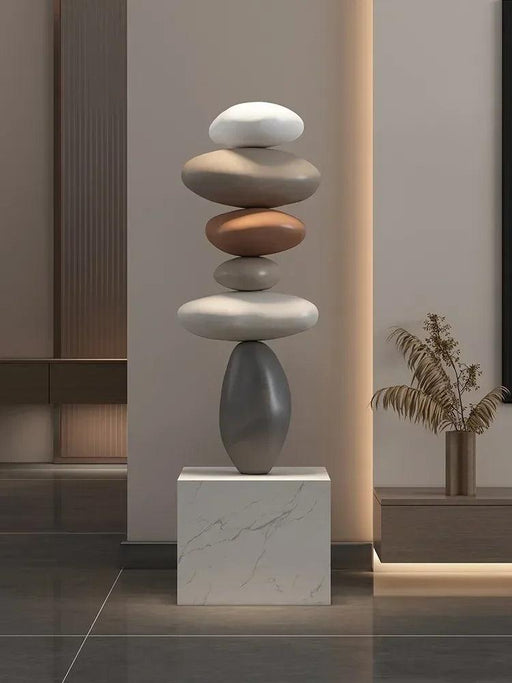 Serenity Stone 80CM Art Sculpture for Harmonious Indoor Atmosphere