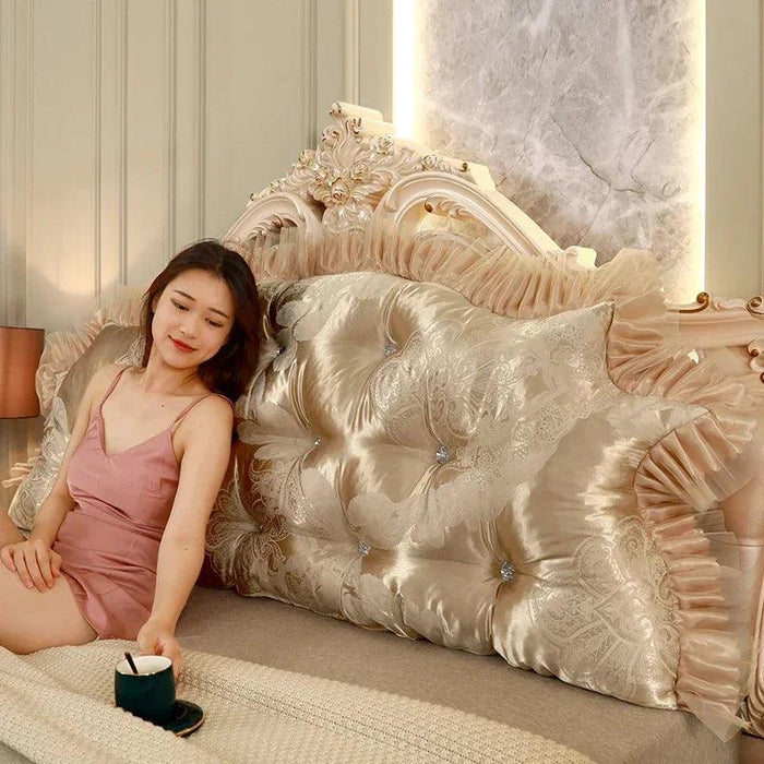Royal Elegance Luxe Bedside Backrest Cushion with Washable Cover – Ultimate Comfort for a Dreamy Bedroom Escape