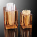 Chic Crystal Glass Toothpick Holder - Stylish Diamond Square Storage Jar for Cotton Swabs and Jewelry on Your Desktop