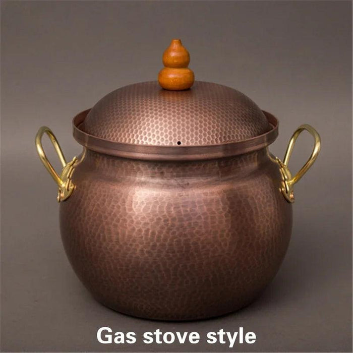 Artisan Copper Stockpot with Induction Compatibility - Spacious Culinary Essential