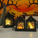 Battery-Operated Halloween Pumpkin Lantern with Electronic Candle Light - Perfect Spooky Decor for Parties and Home