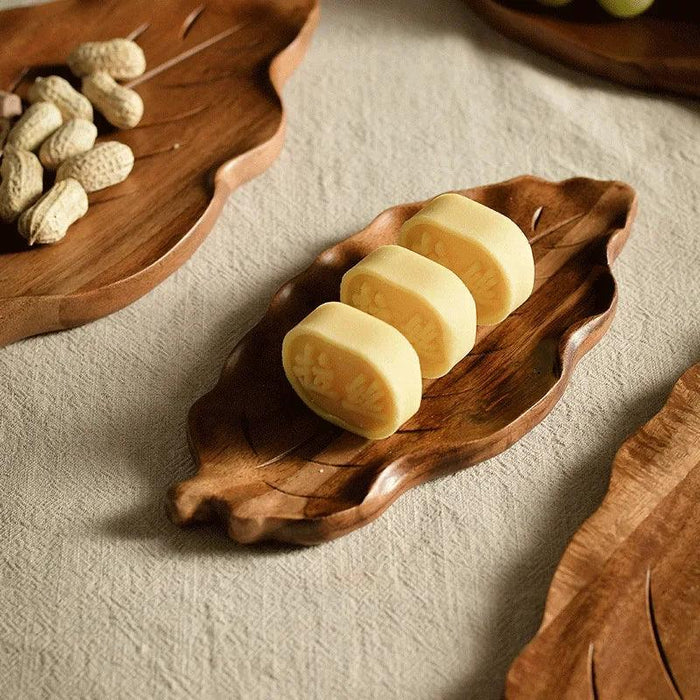 Stylish Acacia Wood Serving Tray for Tea and Culinary Delights