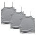 3-Pack Girls' Trendy Sleeveless Cotton Cami Tops - Stylish Spaghetti Strap Vests for Kids