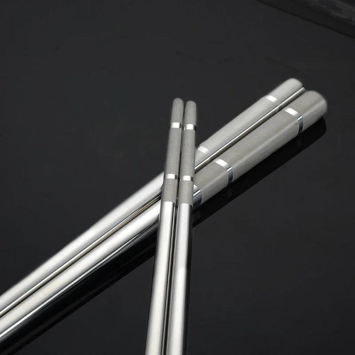 Eco-Friendly Reusable Stainless Steel Chopsticks for Asian Cuisine