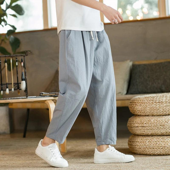 Cotton-Linen Summer Casual Trousers for Men