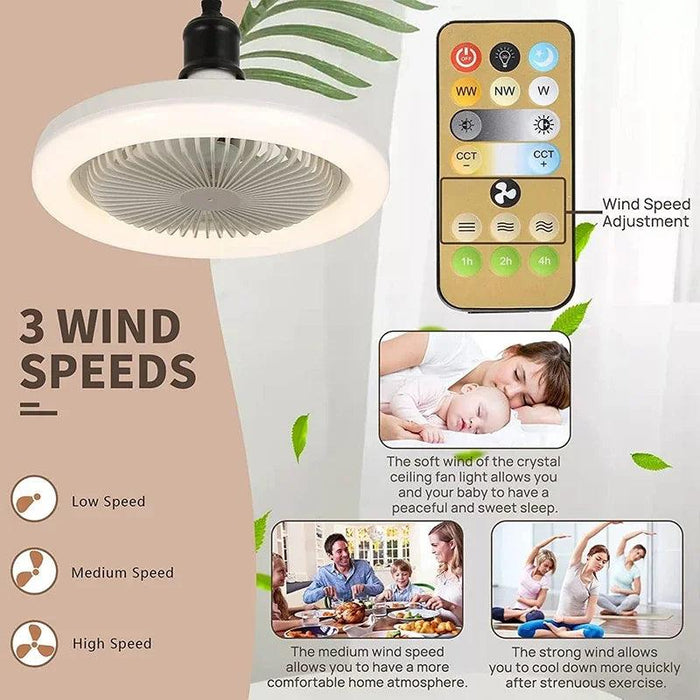 Silent 3-in-1 Ceiling Fan Light with Remote Control for a Tranquil Home Environment