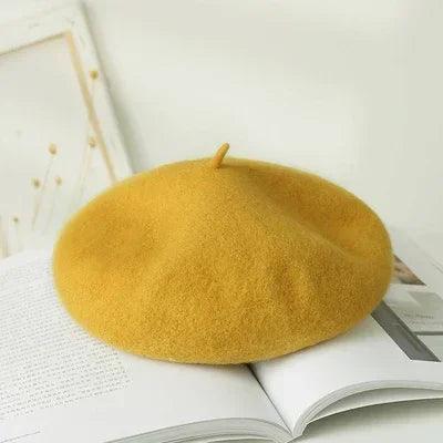 Chic French Wool Beret - Effortless Vintage Elegance for Women