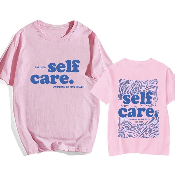 Macc Miller Heavy Mental Self Care T-Shirts - Hip Hop Streetwear Casual Tee for Men, Short Sleeve Summer & Spring Wear