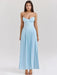 Glamorous Off-Shoulder High Waist Pleated Maxi Dress - Backless Bodycon Long Gown for Women