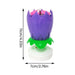 Musical Lotus Flower Birthday Candle with LED Lights and Rotating Action for Cakes and Cupcakes