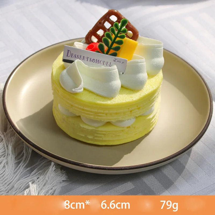 Realistic Artificial Fruit Cake Biscuit Model for Photography and Table Decor - 1PC Lifelike Fake Food Display Piece