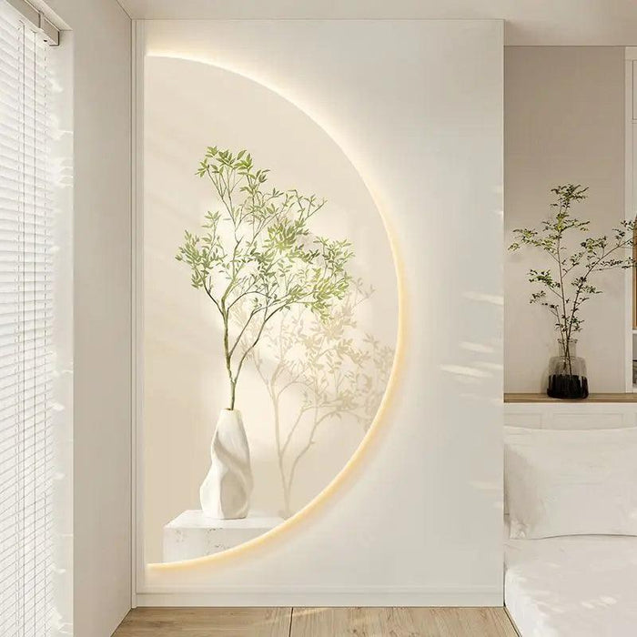 Sophisticated Circular LED Wall Art Light - Enrich Your Space with Traditional Chinese Landscape Aesthetics