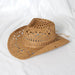 Lake Blue Western Cowboy Straw Hat Unisex with Adjustable Size