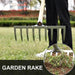 Durable Carbon Steel Gardening Rake Set for Effective Soil Preparation and Weeding