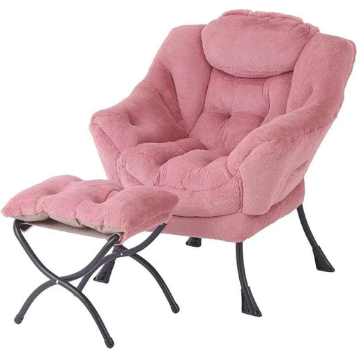 Elegant Lounge Chair Ensemble with Ottoman and Storage Compartment