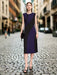 Summer Sleeveless A-line Midi Dress - Slim Fit Office Essential for Women