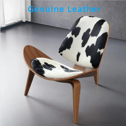 Nordic Artistic Solid Wood Lounge Chair with Unique Airplane Shell Design