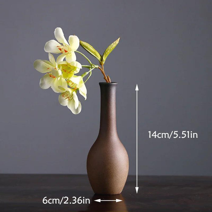 Stylish Hydroponic Ceramic Vase with Floral Accent for Tranquil Tabletop Elegance