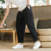 Cotton-Linen Summer Casual Trousers for Men