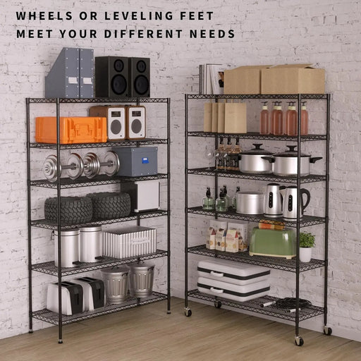 Industrial-Grade Metal Storage Rack with Customizable Shelves and 6000 lbs Weight Capacity