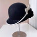 Elegant Camellia Wool Felt Top Hat - Women's Autumn/Winter Fashion Essential