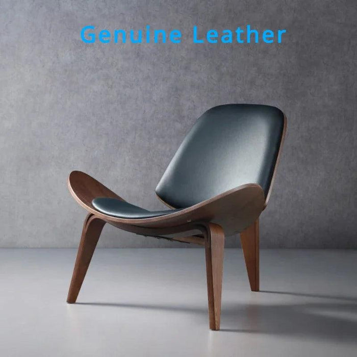 Nordic Artistic Solid Wood Lounge Chair with Unique Airplane Shell Design