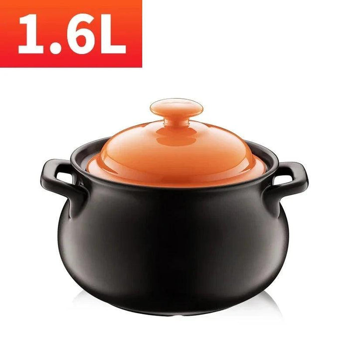 6L Chinese Clay Stewpot for Gas Stove Cooking - Authentic Casserole Experience