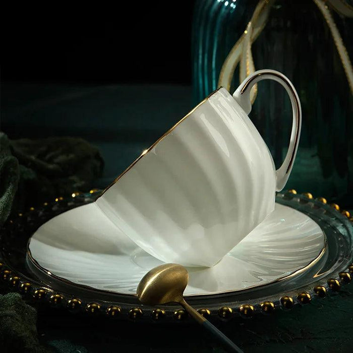 Opulent Korean-inspired Hand-painted Porcelain Dinner Set with Gilded Details