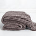 Charming Chenille Knit Throw Blanket with Delightful Pompoms - Cozy Elegance for Your Living Space