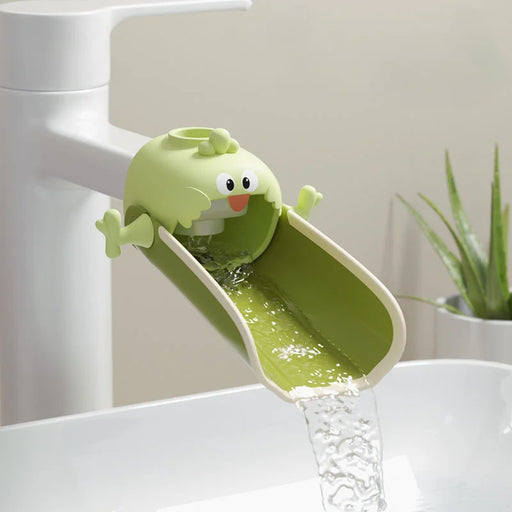 Colorful Cartoon Faucet Extender - Child-Friendly Sink Safety Aid with Hot Water Warning