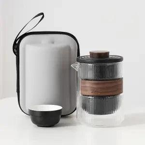 Travel-Friendly Ceramic Tea Brewing Set for Tea Aficionados