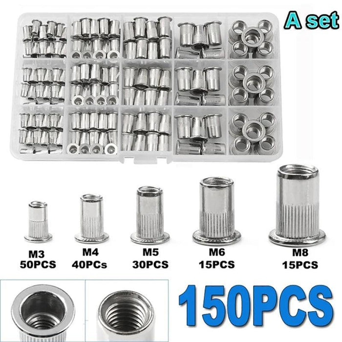 Ultimate Precision Rivet Nut Kit: Complete M3-M8 Stainless Steel & Aluminum Set