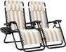 Luxury Zero Gravity Lounge Chairs Set with Accessories in Elegant Black