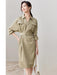 Chic Women's Autumn Shirt Dress for Office and Beyond