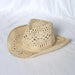 Lake Blue Western Cowboy Straw Hat Unisex with Adjustable Size
