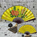 Vintage Silk Folding Fan with Bamboo Handle - Stunning Handheld Accessory for Celebrations and Home Sophistication