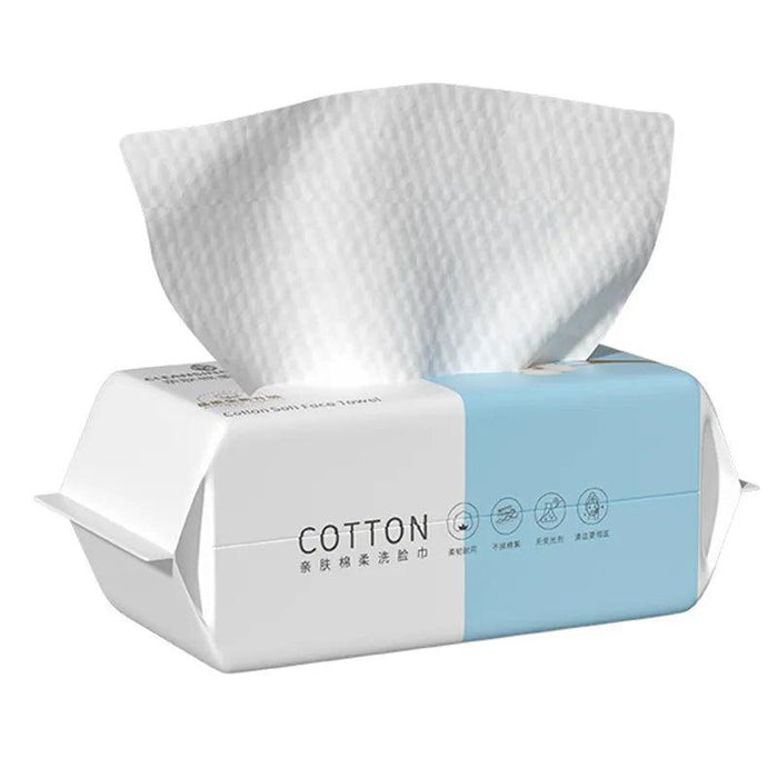 Travel-Friendly Eco-Conscious Facial Wipes - Soft Pearl Cotton Makeup Remover Cloths