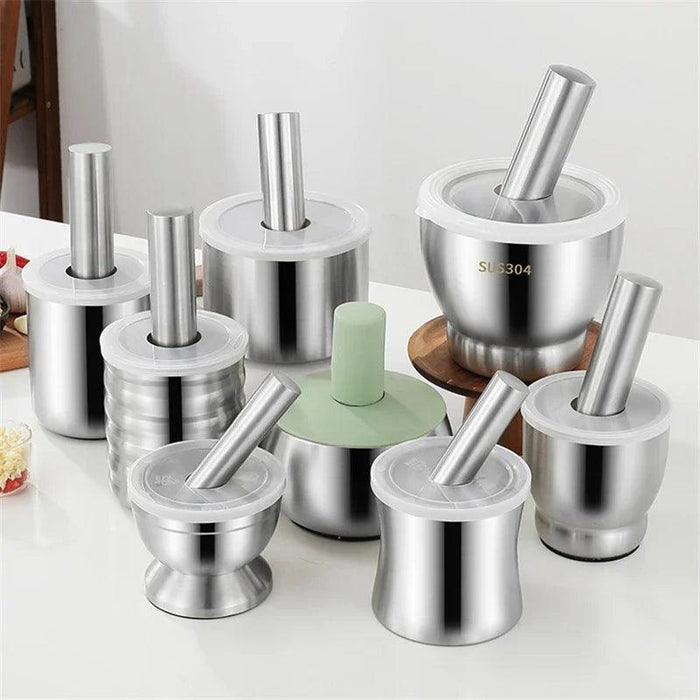 Stainless Steel Premium Herb and Spice Grinder Set