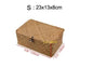 Natural Seagrass Woven Storage Container with Lid - Stylish Basket for Bath Essentials, Cosmetics, and Towels