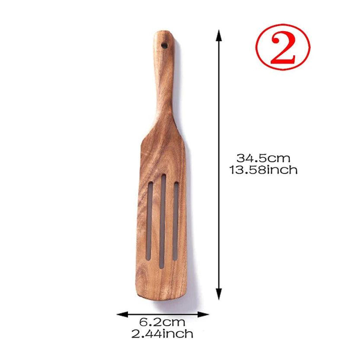 Rustic Acacia Wood Culinary Utensil Set - Timeless Tools for the Modern Kitchen