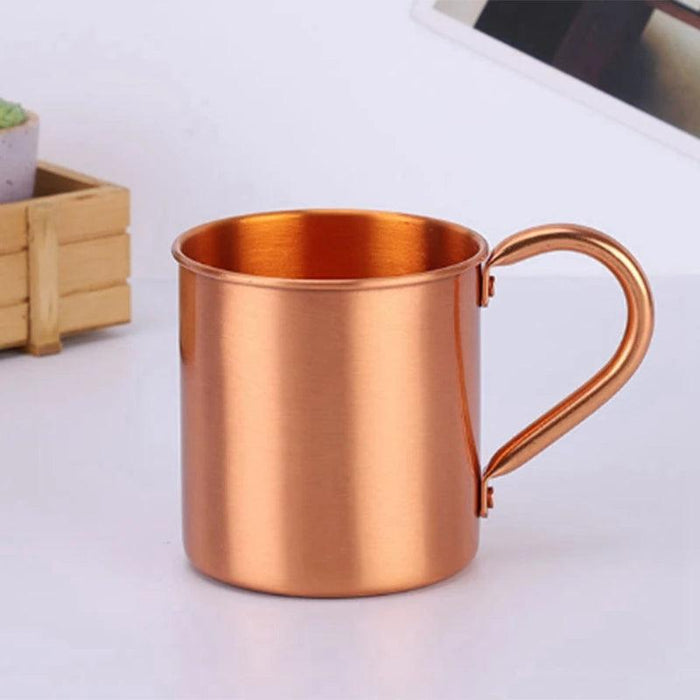 Handcrafted Pure Copper Cocktail Mug with Elegant Handle