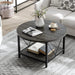 Modern Rustic Round Coffee Table with Generous Storage and Stylish Design