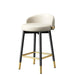 Sleek Scandinavian Leather Gaming and Vanity Stool - Trendy Seating for Modern Interiors