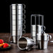 Elegant 6-Piece Set of Insulated Stainless Steel Tea Mugs for Home and Social Gatherings