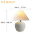 Chic Wabi Sabi Ceramic Table Lamp - Customizable Brightness & Color for Elegant Spaces