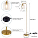 Elegant Nordic Glass and Brass LED Floor Lamp for Stylish Home and Office Lighting