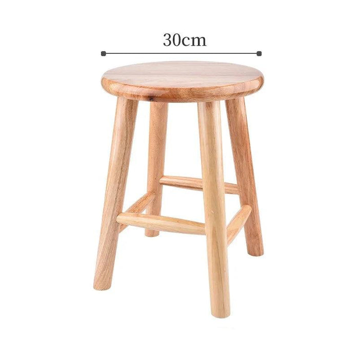 Rustic Kids' Round Wooden Bench - Stylish Multi-Use Stool for Home Decor