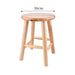 Rustic Kids' Round Wooden Bench - Stylish Multi-Use Stool for Home Decor