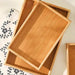 Japanese Bamboo Rectangular Serving Tray Set for Tea and Fruits - Elegant Design